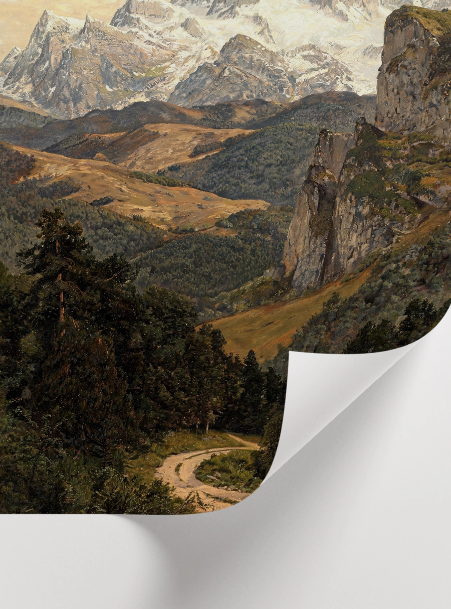 Alpine Trail Poster – Karlı Dağ Yolu - Görsel 2