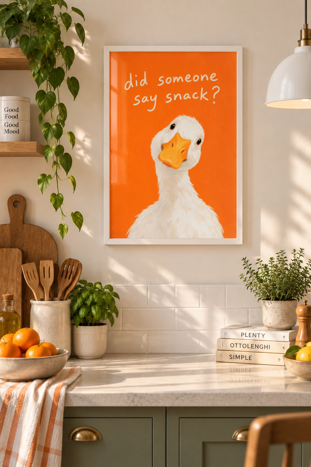 Did Someone Say Snack? Poster — Eğlenceli Ördek Mutfak Dekoru - Görsel 3