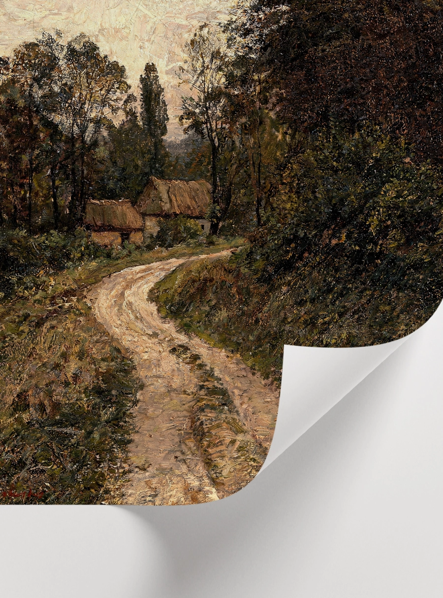 Vintage Forest Path Landscape Poster – Vintage Orman Yolu ve Kır Manzarası - Görsel 2