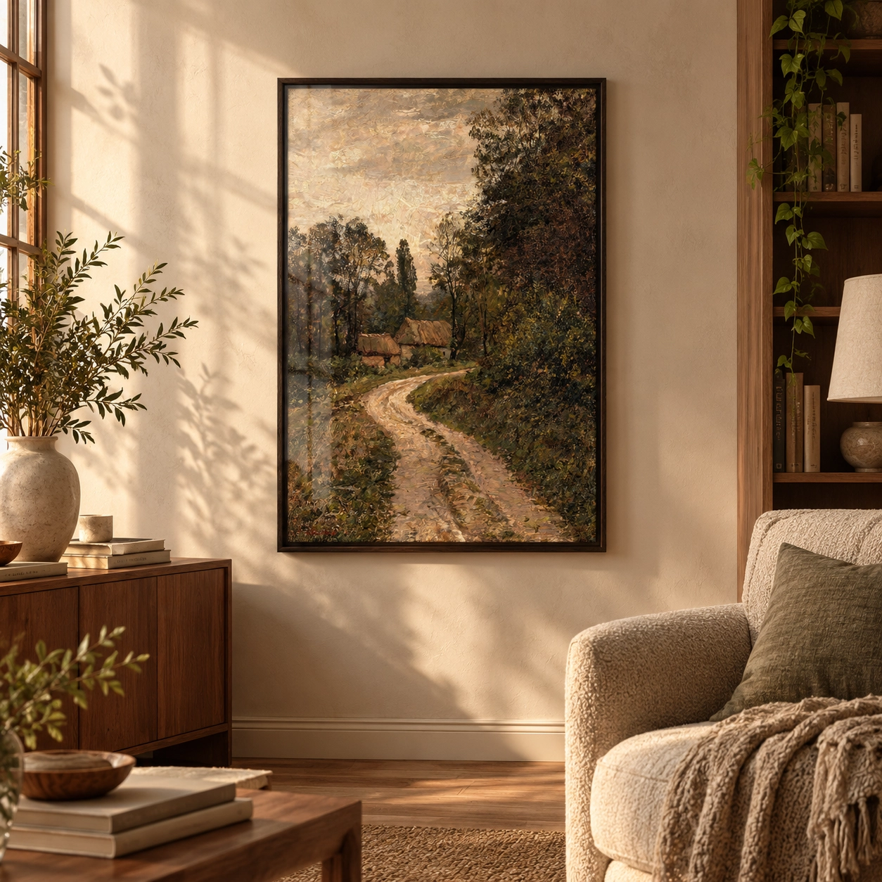 Vintage Forest Path Landscape Poster – Vintage Orman Yolu ve Kır Manzarası - Görsel 3