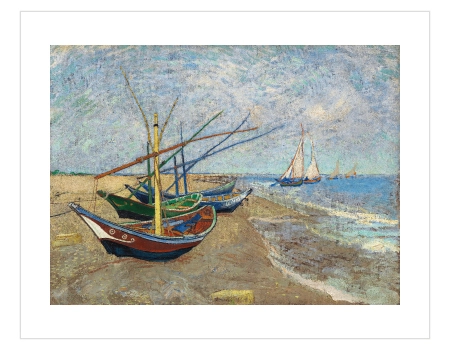 Fishing Boats on the Beach by Vincent van Gogh Poster — Sahilde Balıkçı Tekneleri - Görsel 4