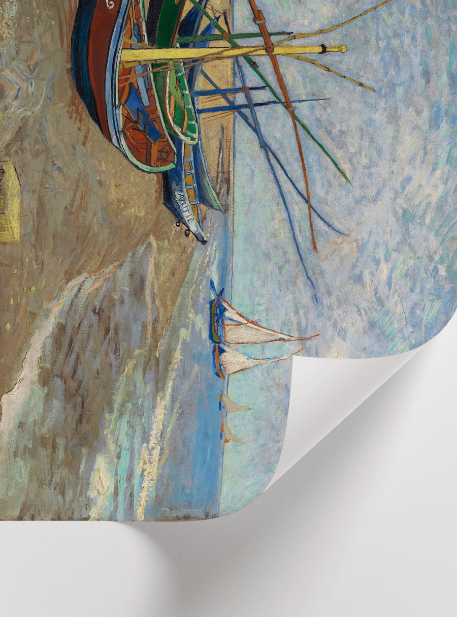 Fishing Boats on the Beach by Vincent van Gogh Poster — Sahilde Balıkçı Tekneleri - Görsel 2