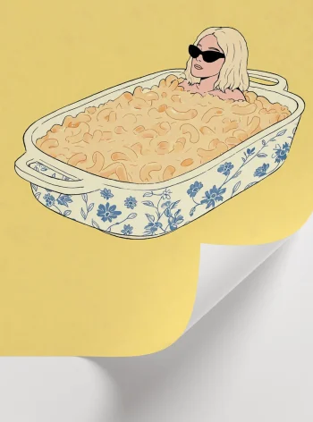 Mac and Cheese Bath retro pop art mutfak ve yemek odası duvar dekorasyonu poster çalışması
