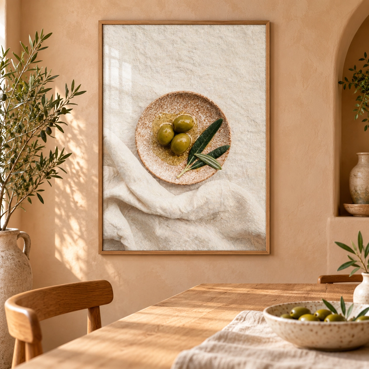 Olive Branch & Table Poster — Zeytin Dalı ve Akdeniz Sofrası - Görsel 3