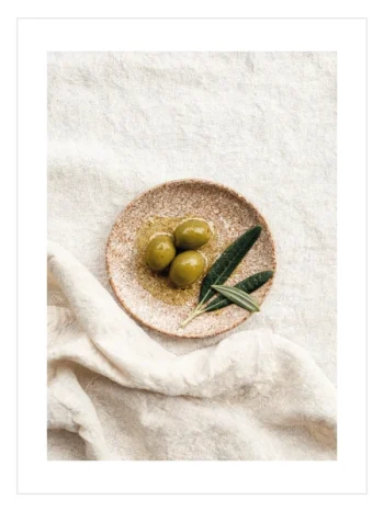 Olive Branch & Table Poster — Zeytin Dalı ve Akdeniz Sofrası