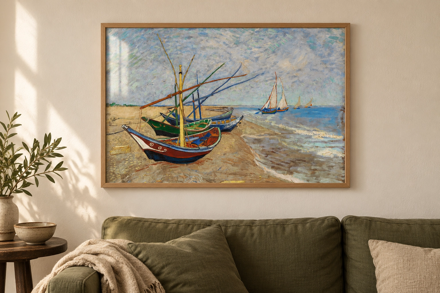 Fishing Boats on the Beach by Vincent van Gogh Poster — Sahilde Balıkçı Tekneleri - Görsel 3