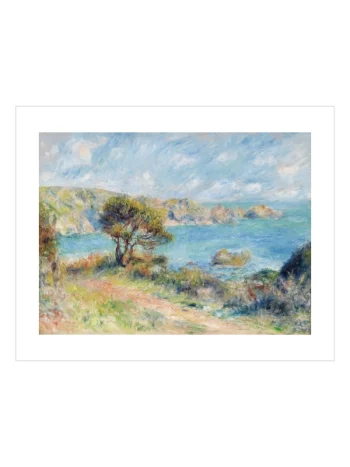 1. Pierre-Auguste Renoir’nın View at Guernsey adlı sahil manzarası posteri