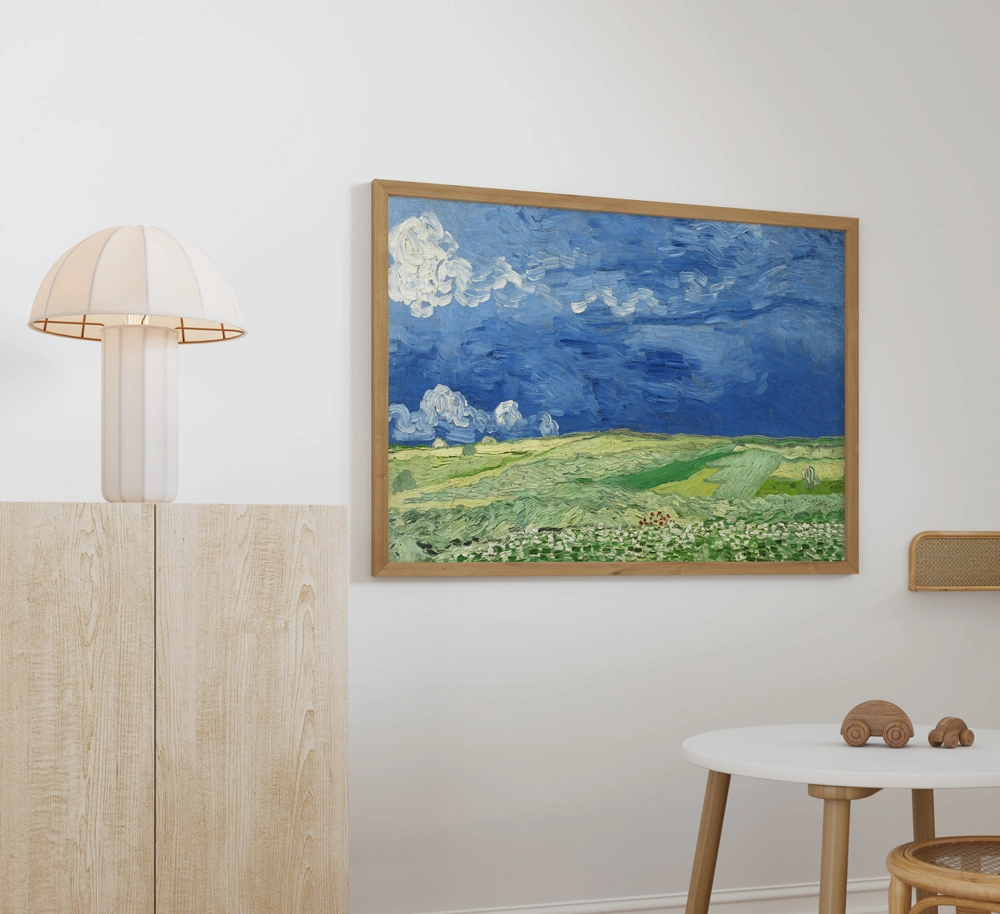 Wheatfield Under Thunderclouds by Vincent van Gogh Poster — Buğday Tarlası - Görsel 3