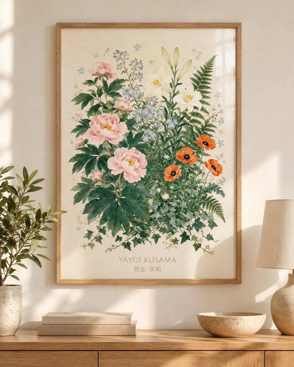Yayoi Kusama Botanical Art Poster - Botanik Çiçekler - Görsel 3